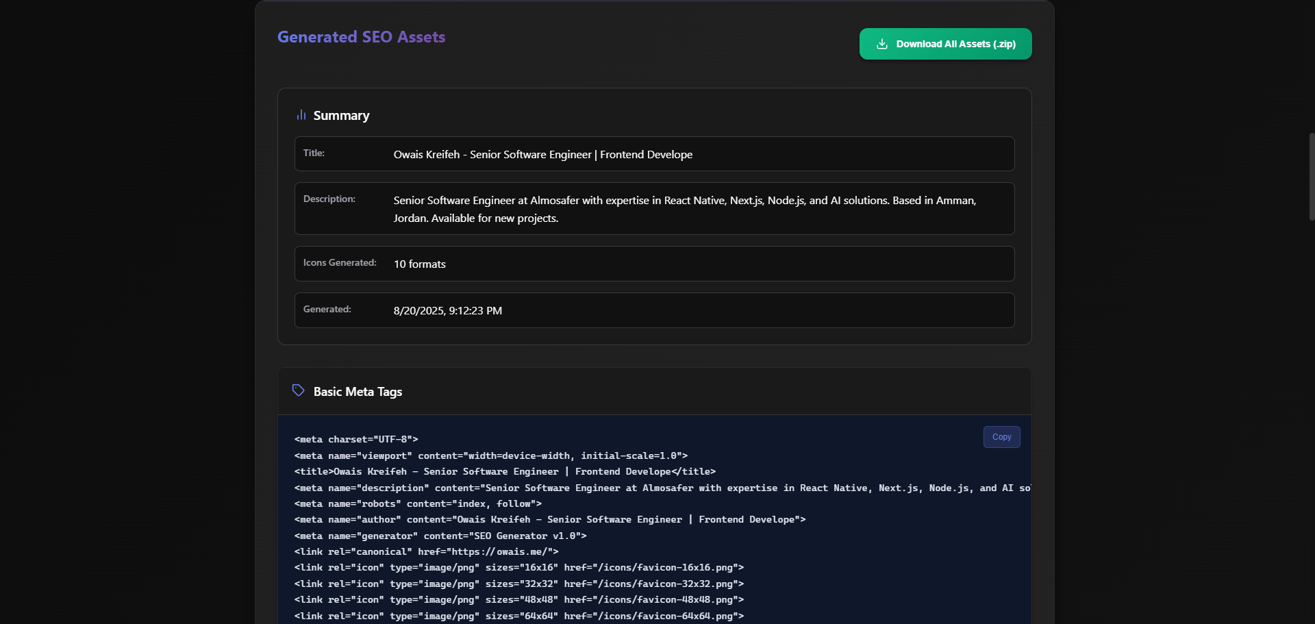 SEO Generator - Professional SEO Asset Generator screenshot 2