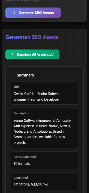 SEO Generator - Professional SEO Asset Generator screenshot 3